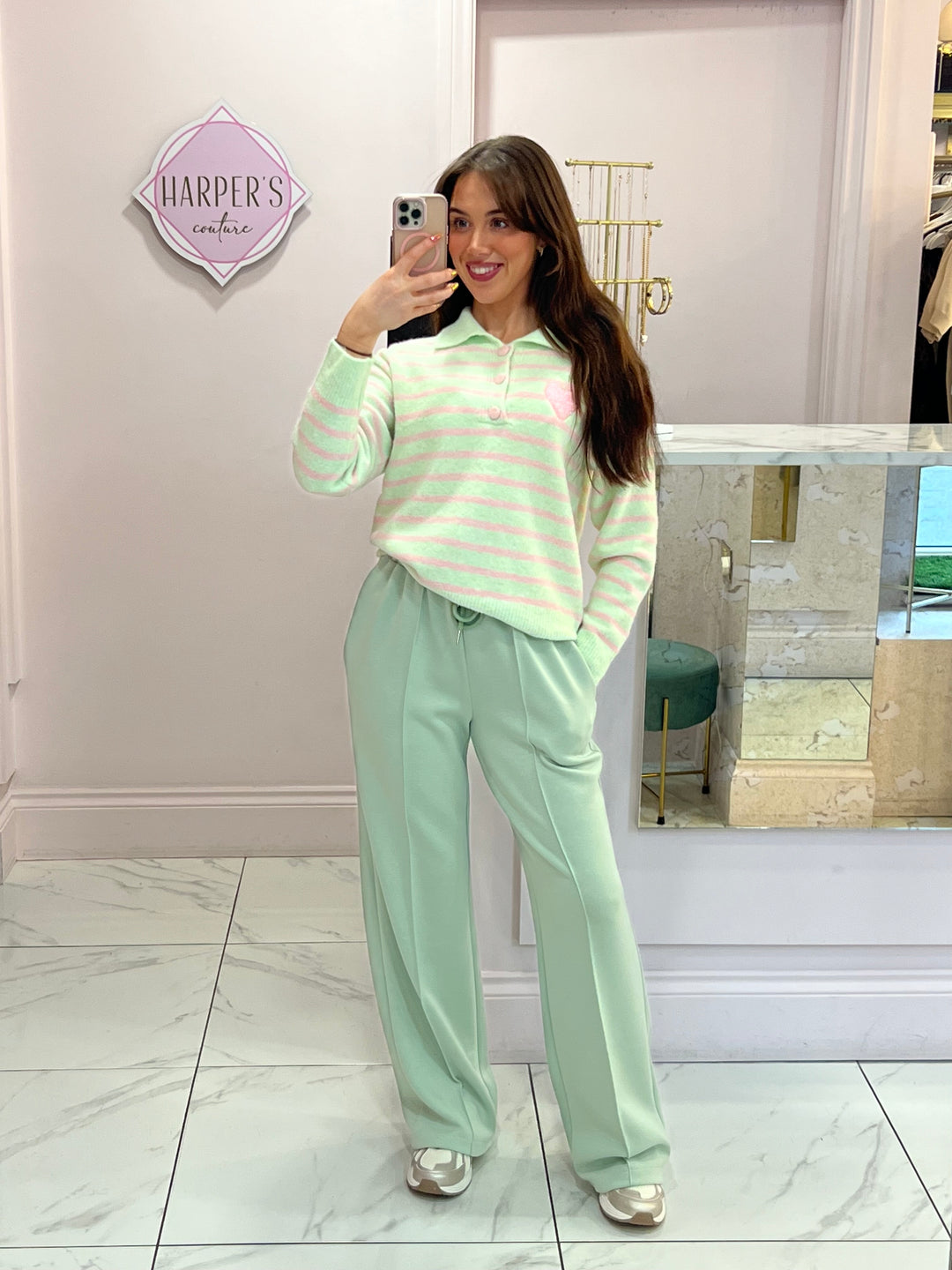 Minnie Striped Heart Jumper