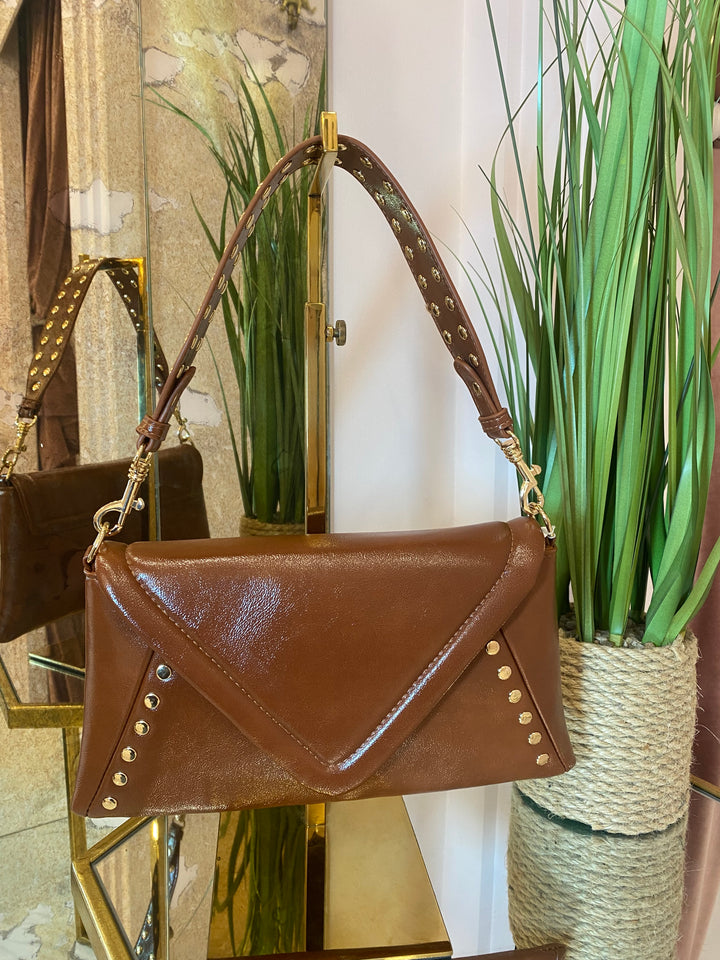 Lexi Envelope Bag With Gold Studs