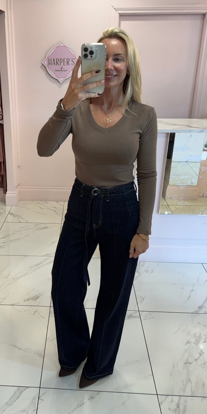 Lottie V Neck Long Sleeve Top