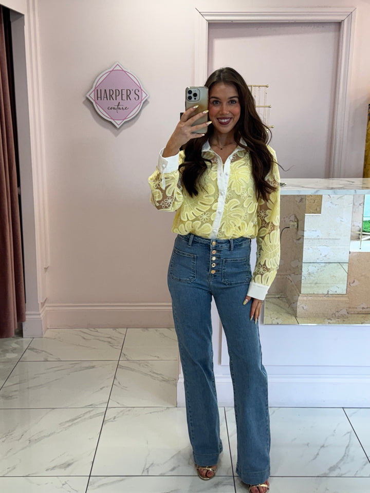 Edie Embroidery Detail Shirt Blouse