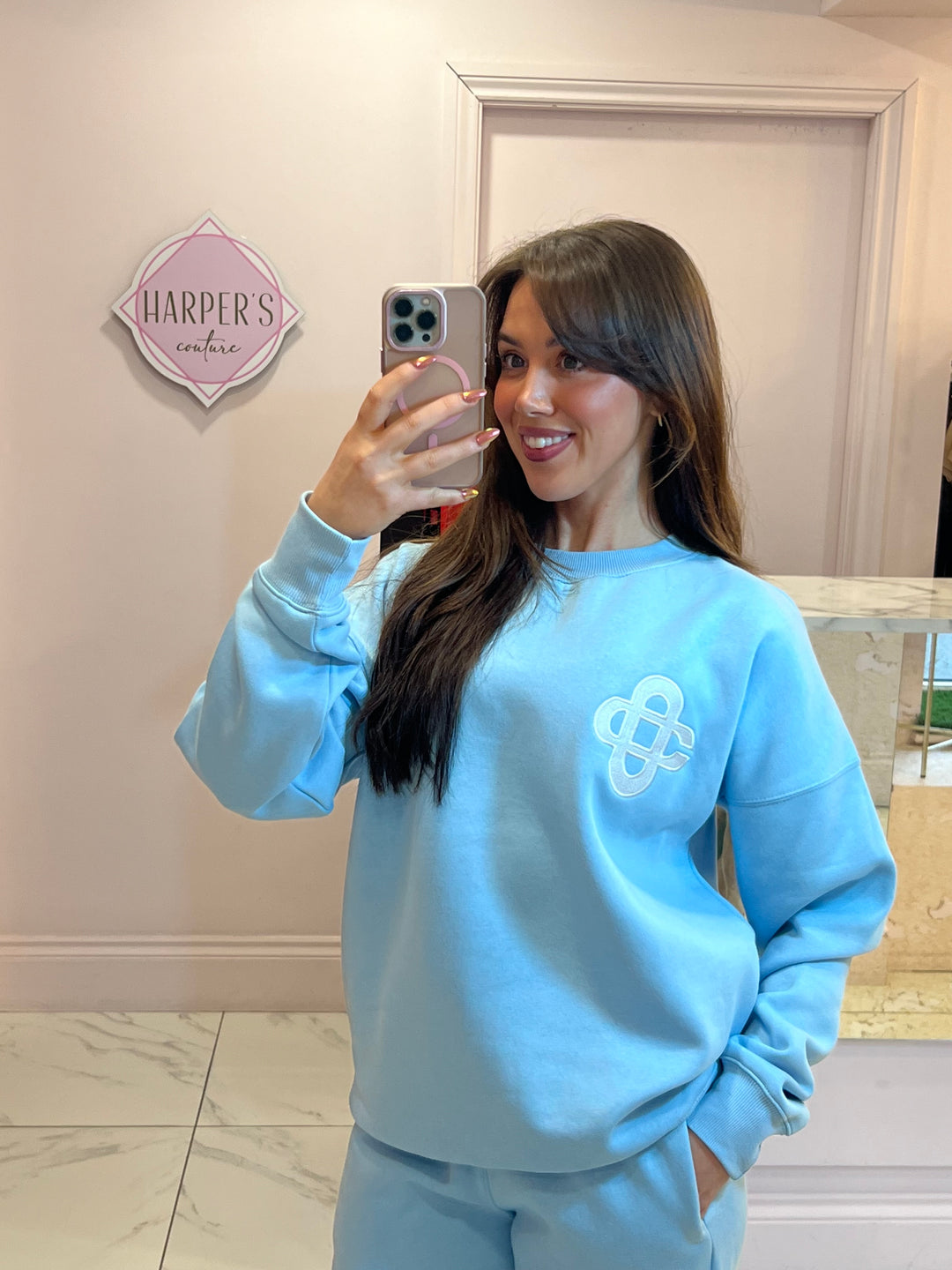 Darci Sweatshirt & Wide Leg Trouser Lounge Set