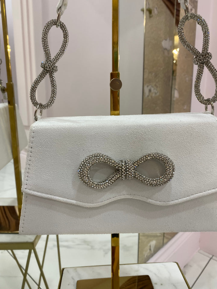 Evita Bow Diamanté Detail Bag