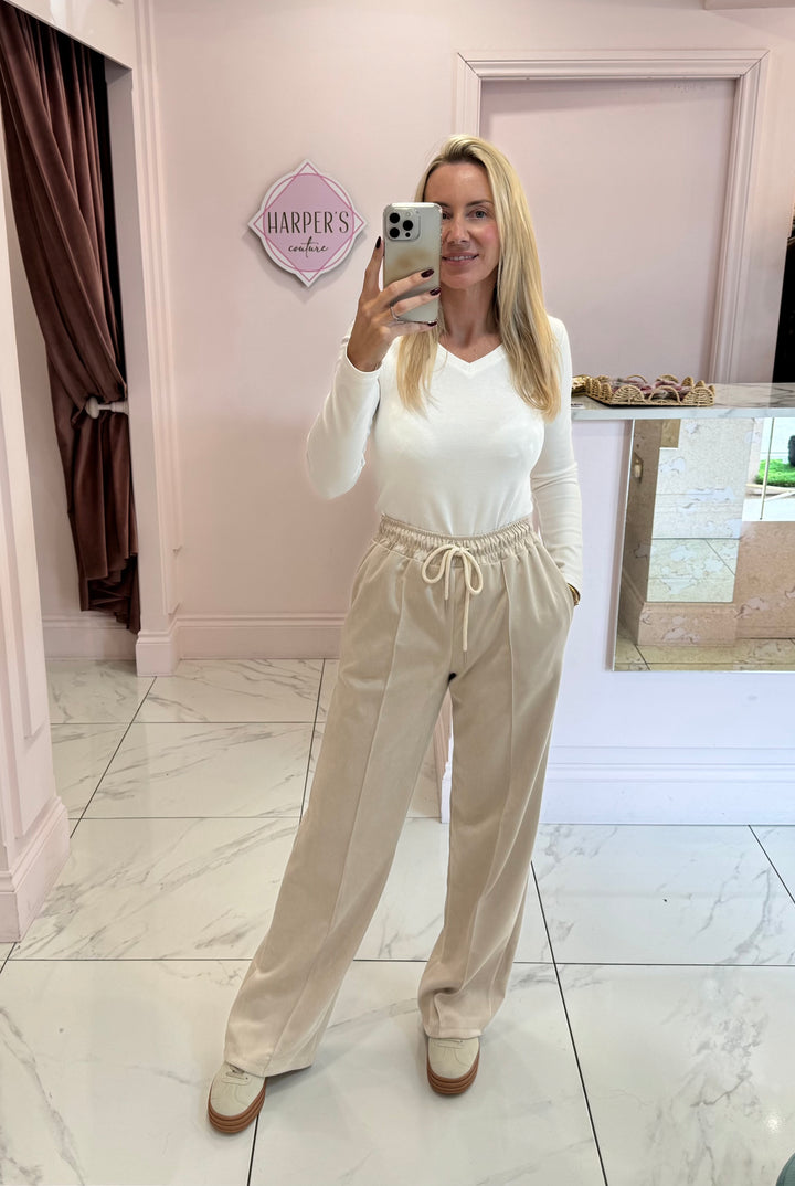 Suede Alex Super Soft Seam Front Trousers