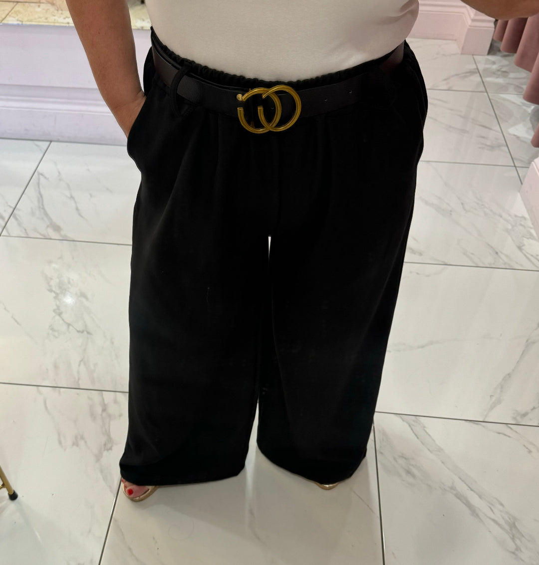 Janine Wide Leg Belted Trousers