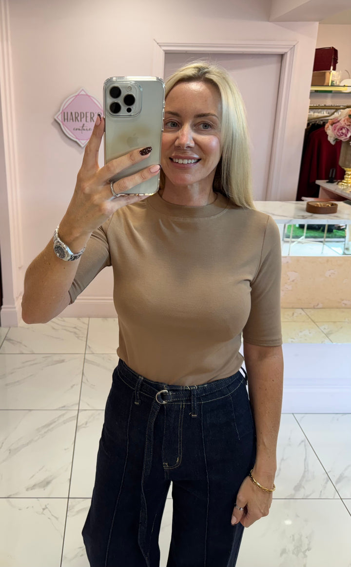 Lillie Round Neck Super Soft Short Sleeve Top