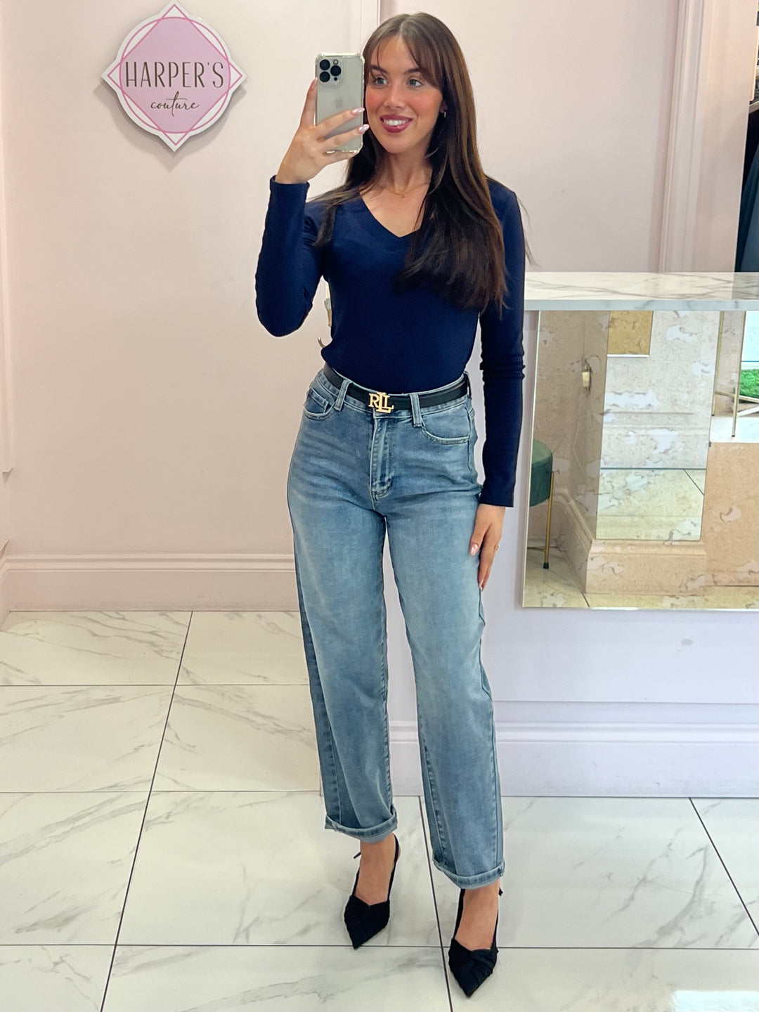 Lottie V Neck Long Sleeve Top