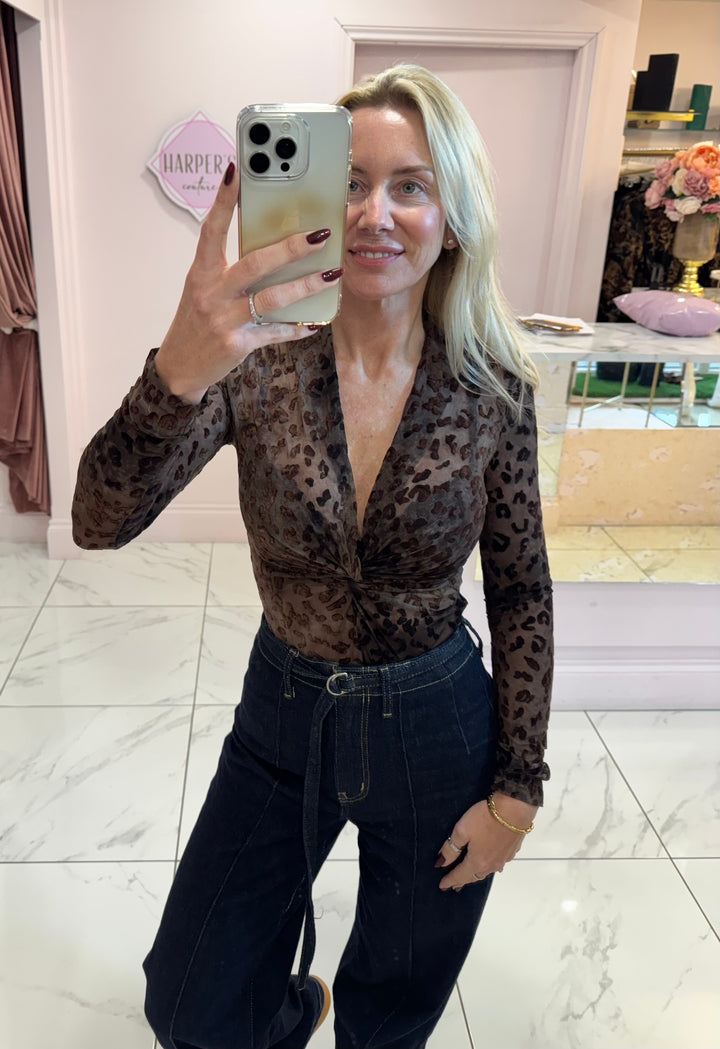 Amari Leopard Print Bodysuit