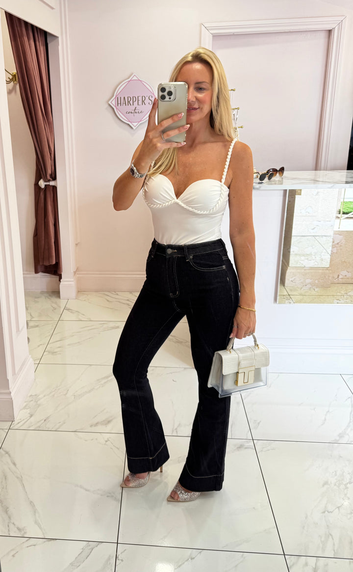 Nicola Indigo Skinny Flare Jeans