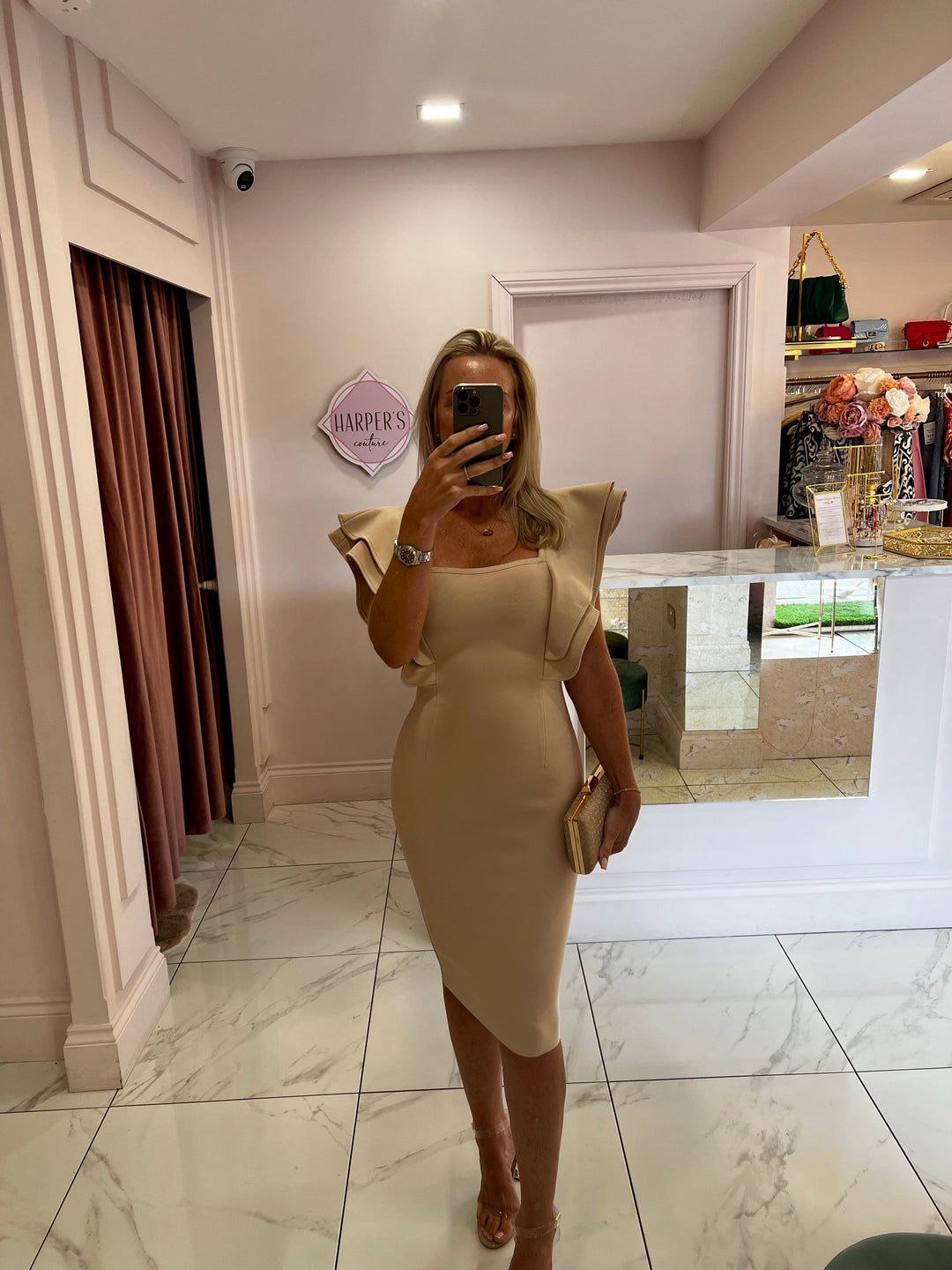 Lexi Nude Bandage Dress