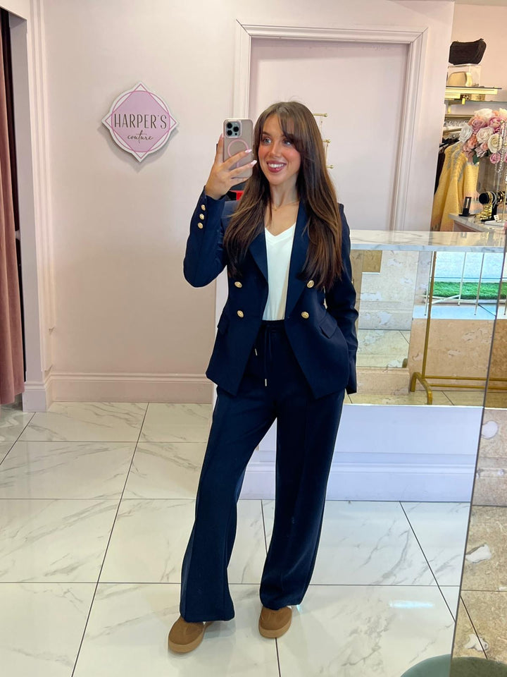 Alena Gold Button Inspired Blazer