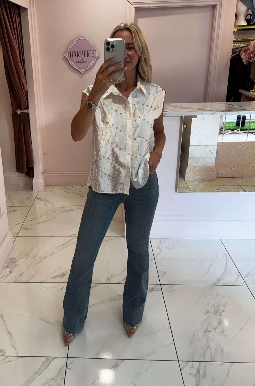 Stell Diamanté Detail Shirt