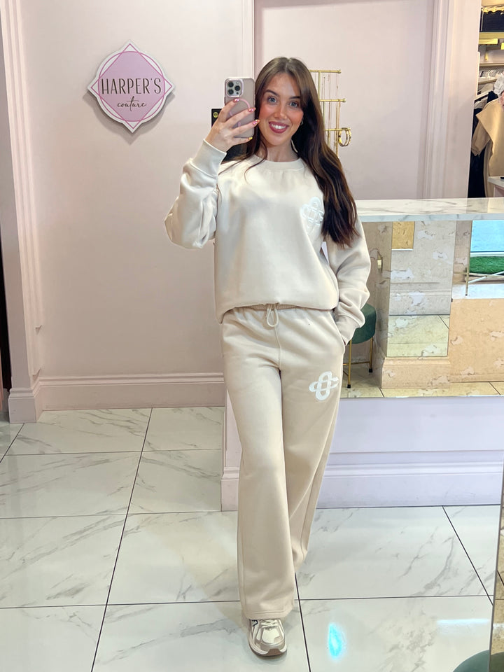 Darci Sweatshirt & Wide Leg Trouser Lounge Set