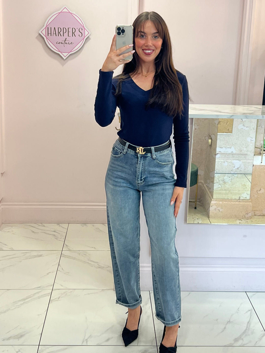 Lottie V Neck Long Sleeve Top