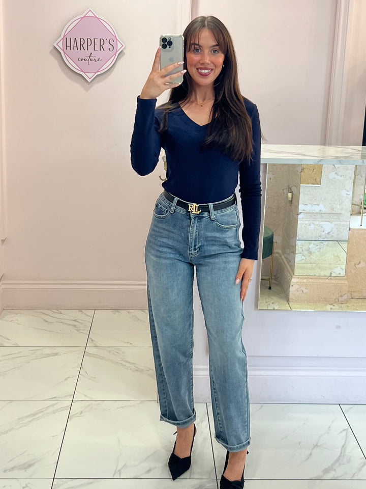 Lottie V Neck Long Sleeve Top