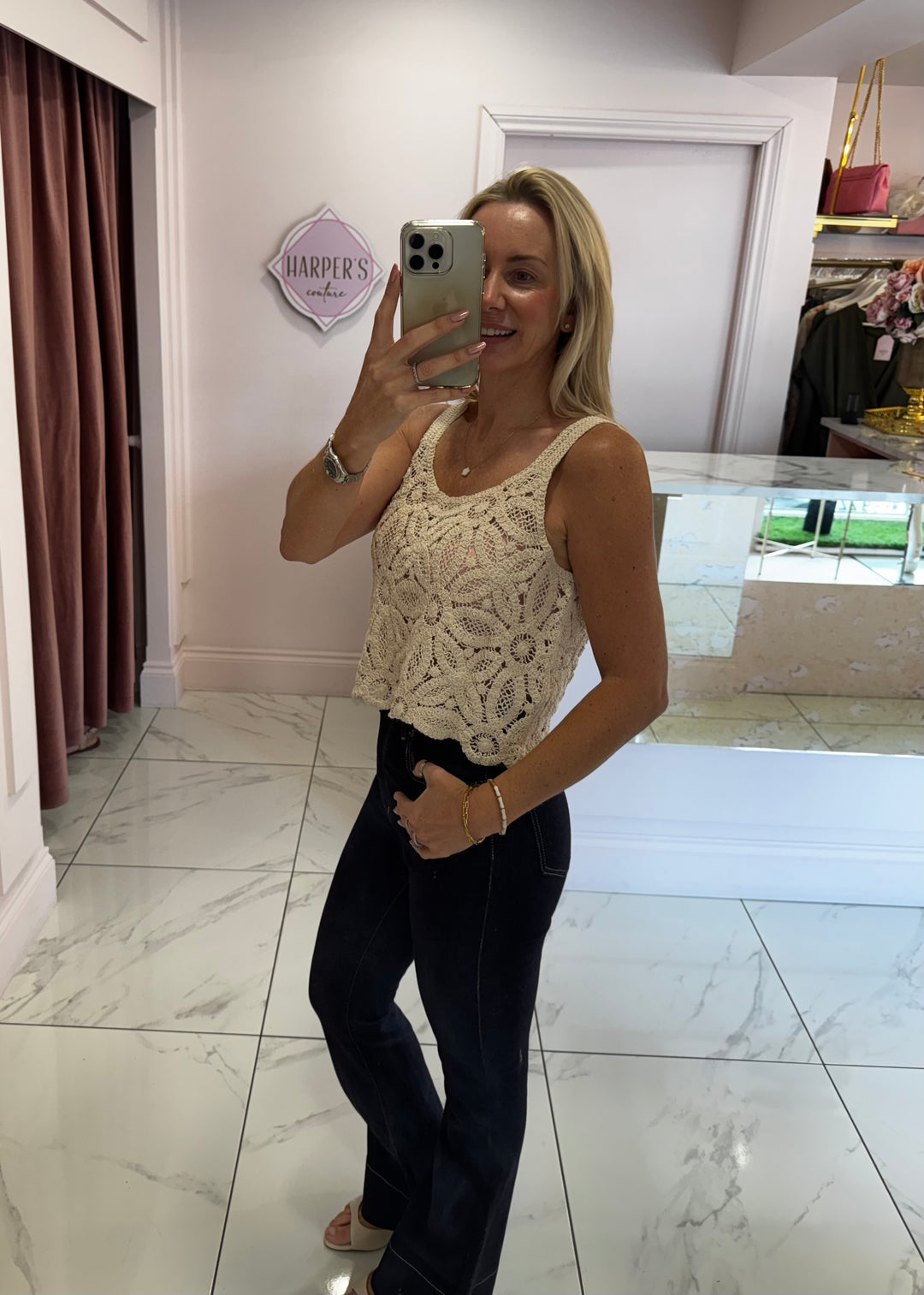 Belle Crochet  Top