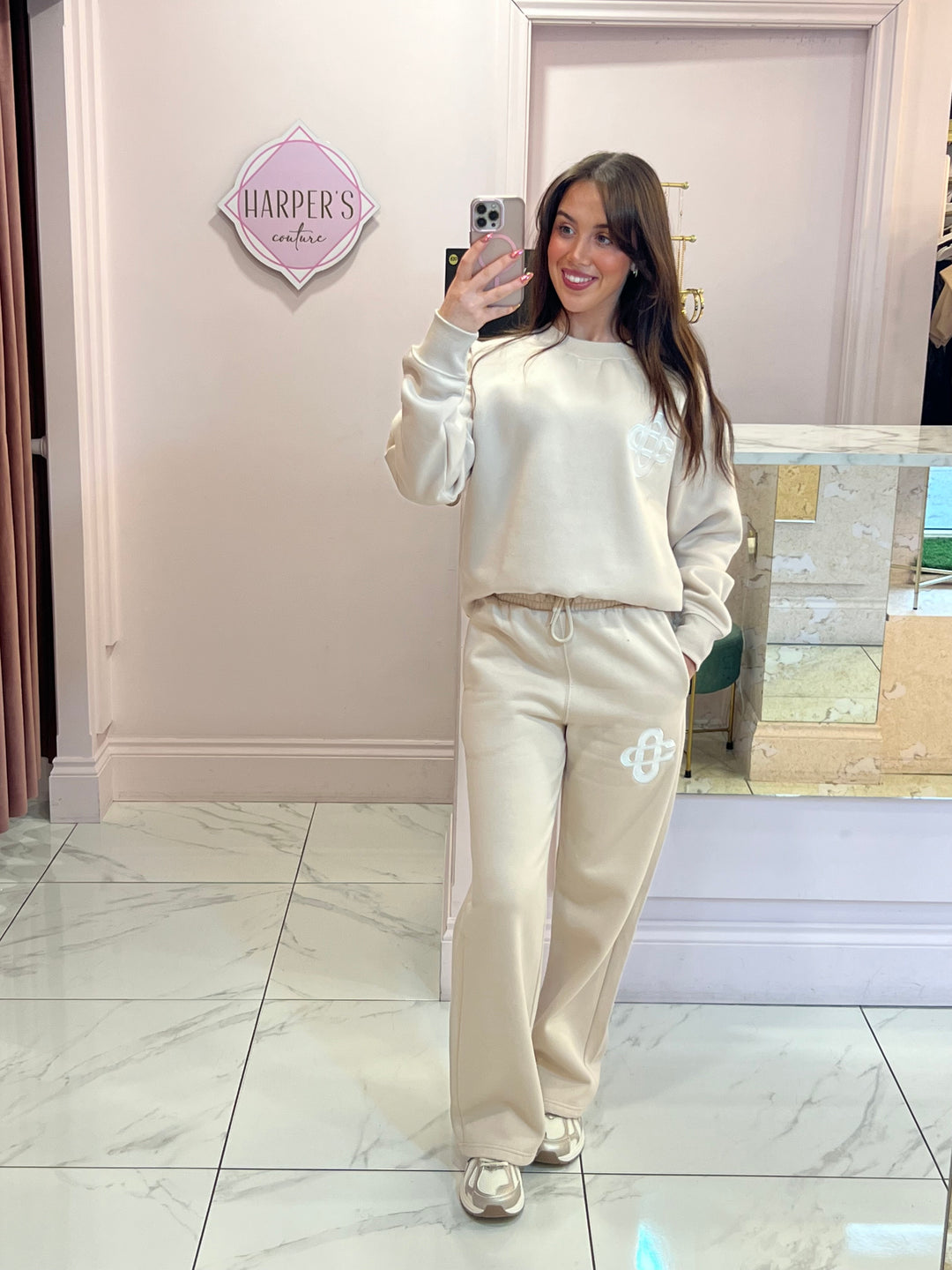 Darci Sweatshirt & Wide Leg Trouser Lounge Set