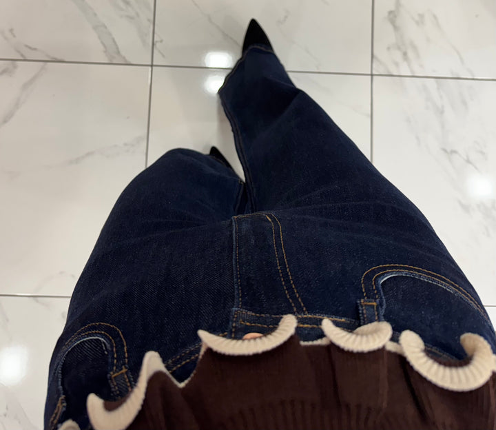 Rose Indigo wide leg denim jeans