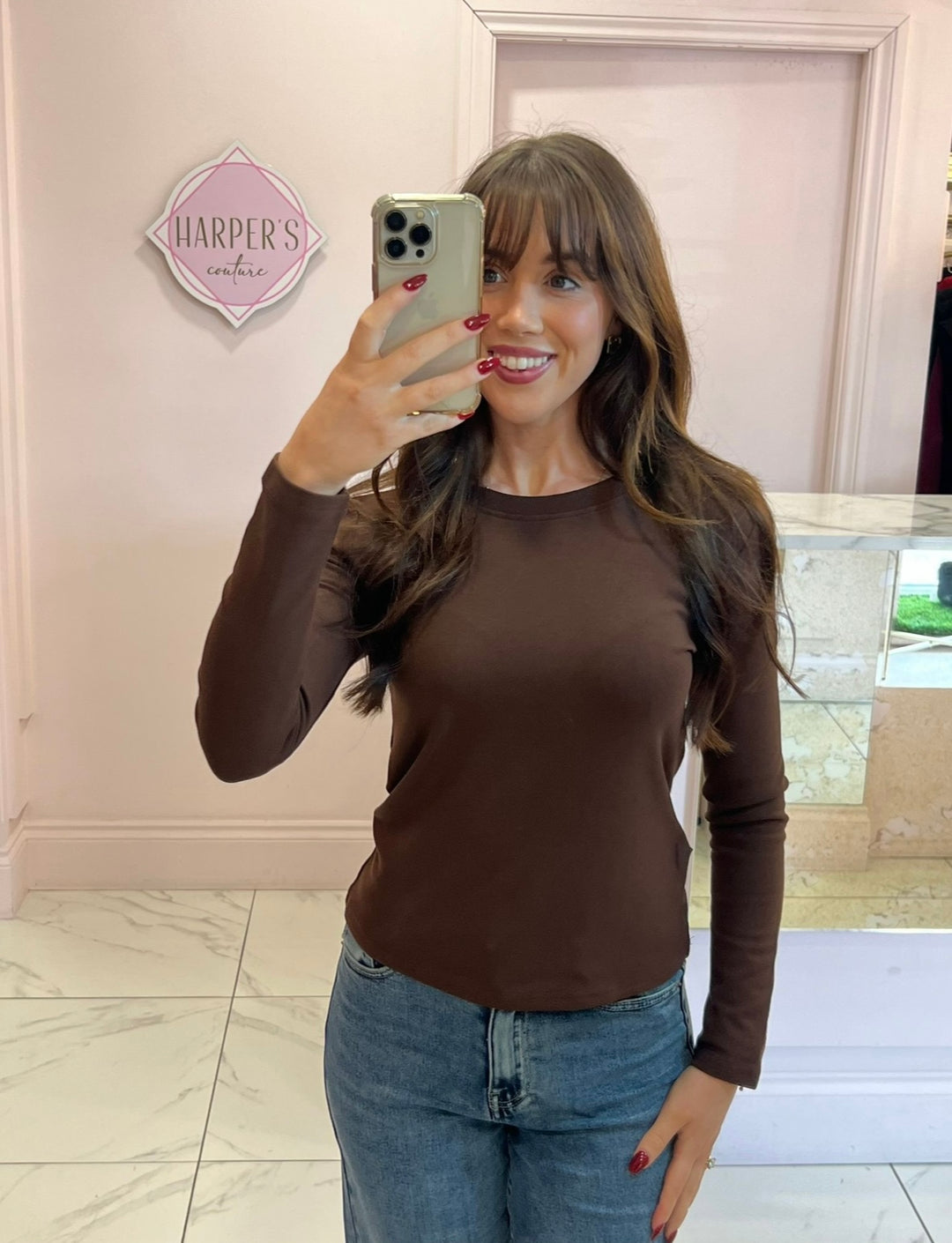 Trixie Round Neck Long Sleeve Top