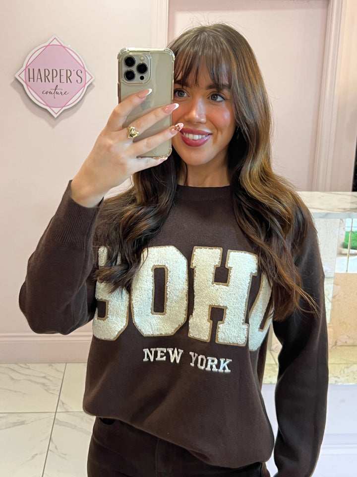 Ruby Soho Chocolate Super Soft Knit Sweater/Jumper