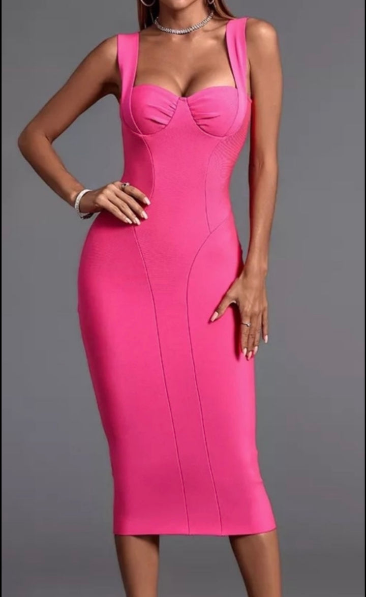 Louis Pink Bandage Dress