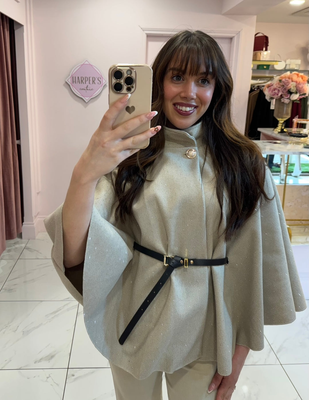 Hayley Sparkle Stunning Belted Cape