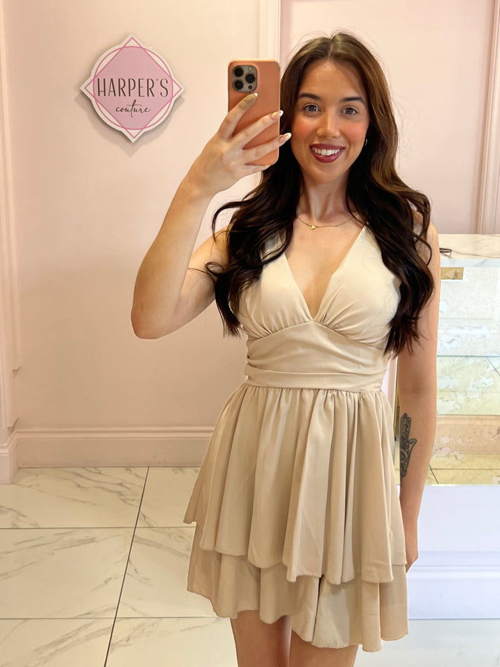 Grace Beige Rara Summer Dress