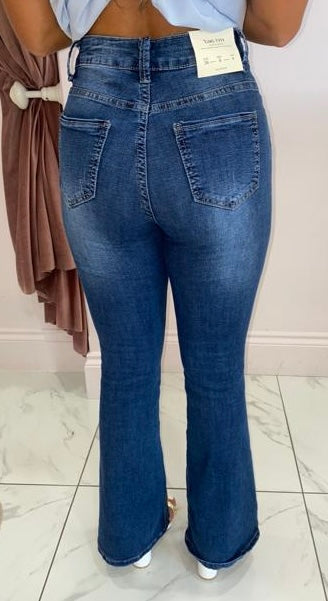 Anais Dark Blue Flare Jeans