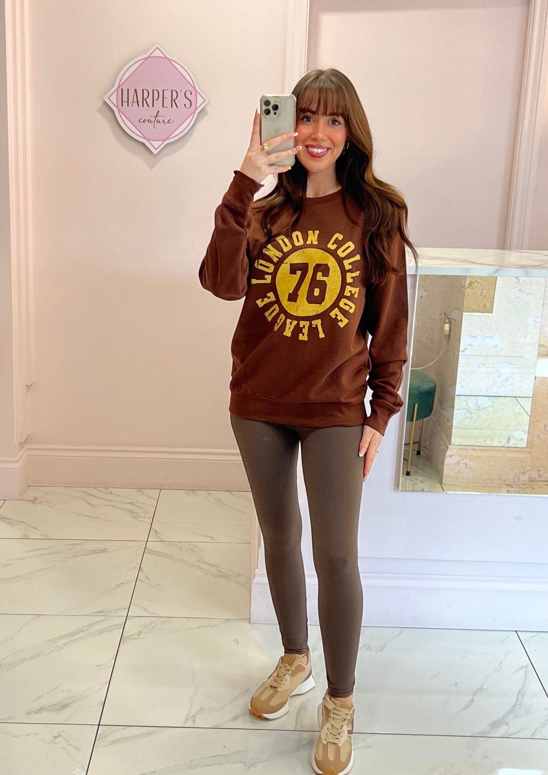 London College Chocolate Sweater/Jumper