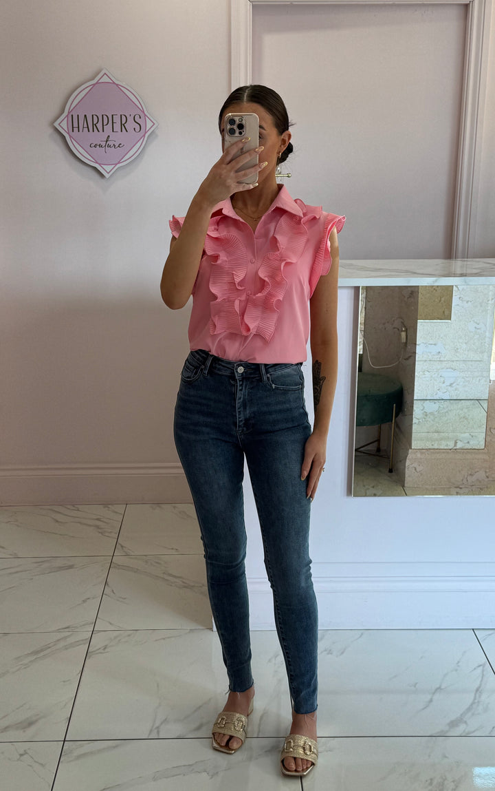 Ivy Skinny Raw Hem Stretch Jeans