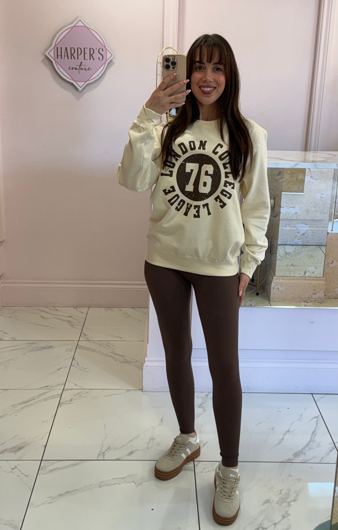 London College Cream Sweater/Jumper