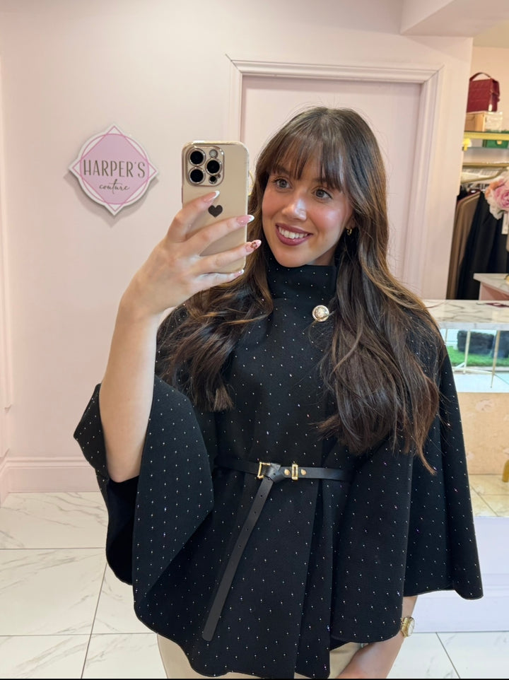 Hayley Sparkle Stunning Belted Cape