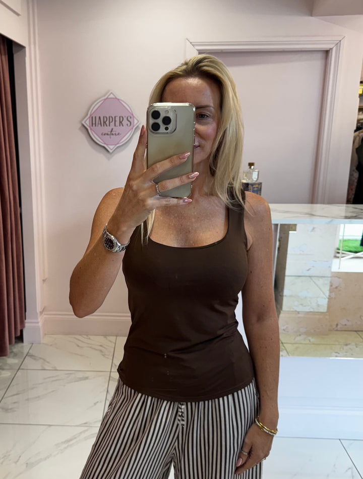 Zini Slinky Double Layer Vest Top