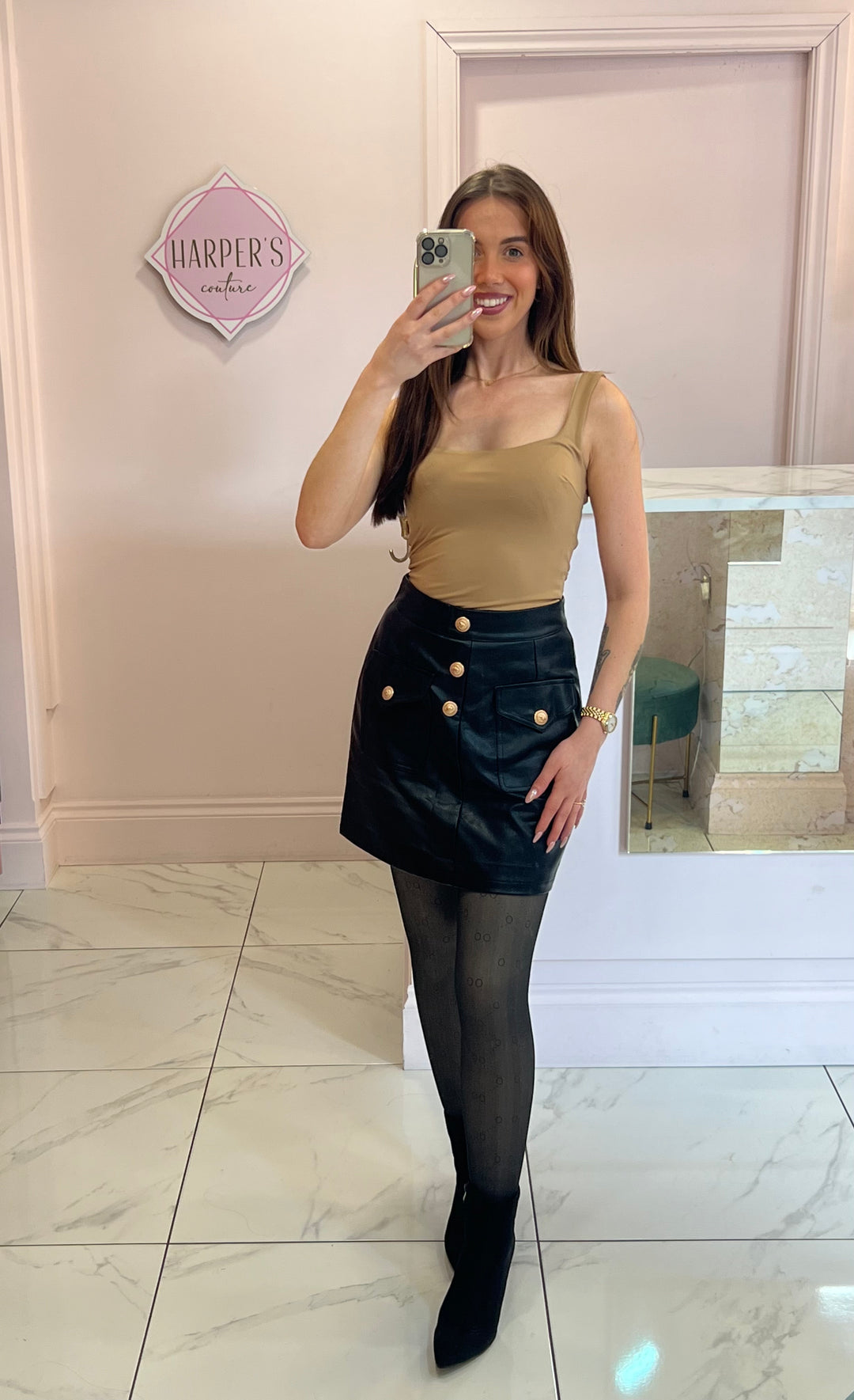 Raya Beige Square Neck Bodysuit