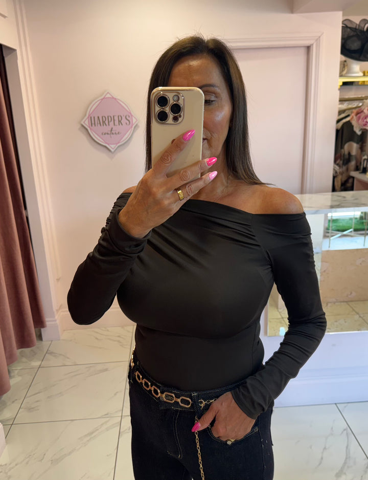 Nixie Chocolate Long Sleeve Top