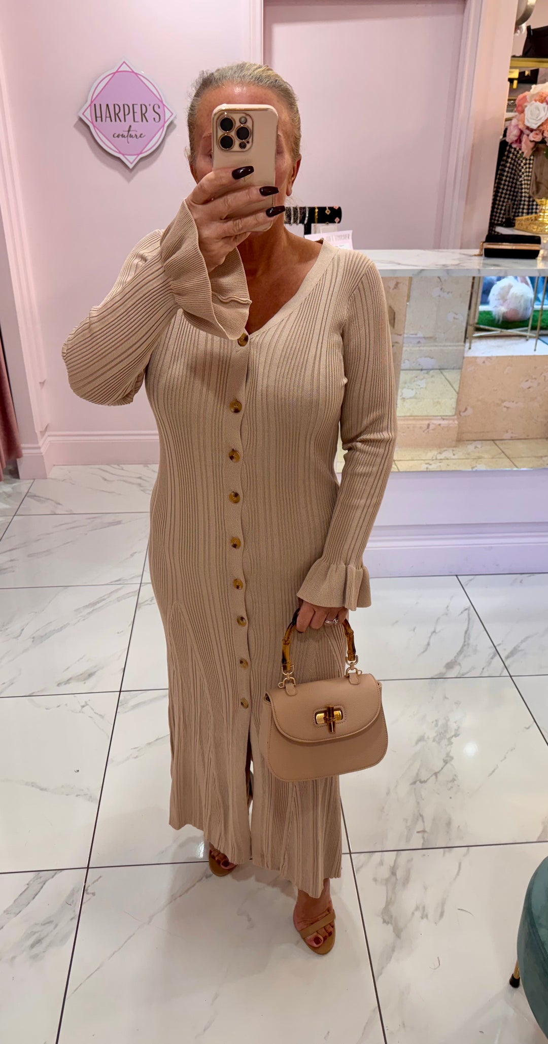 Lacie Long Sleeve Knit Midi Dress