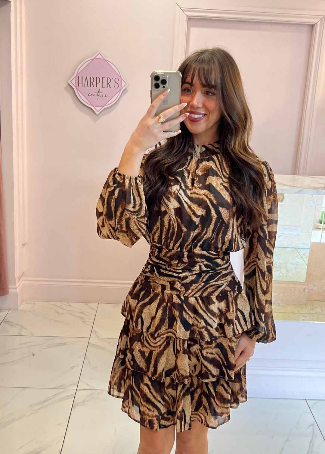 Quinn Tiger Print Rara Dress