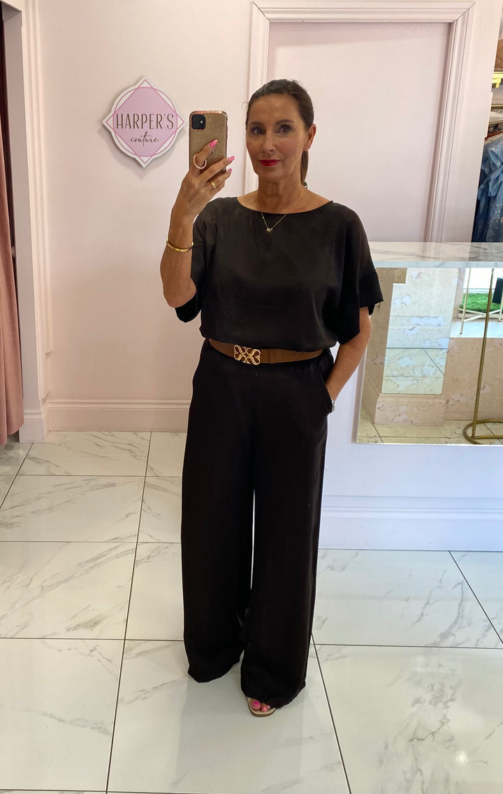 Edith Chocolate Trouser & Top Co Ord Set
