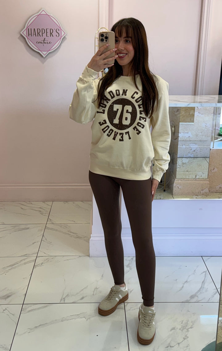 London College Cream Sweater/Jumper