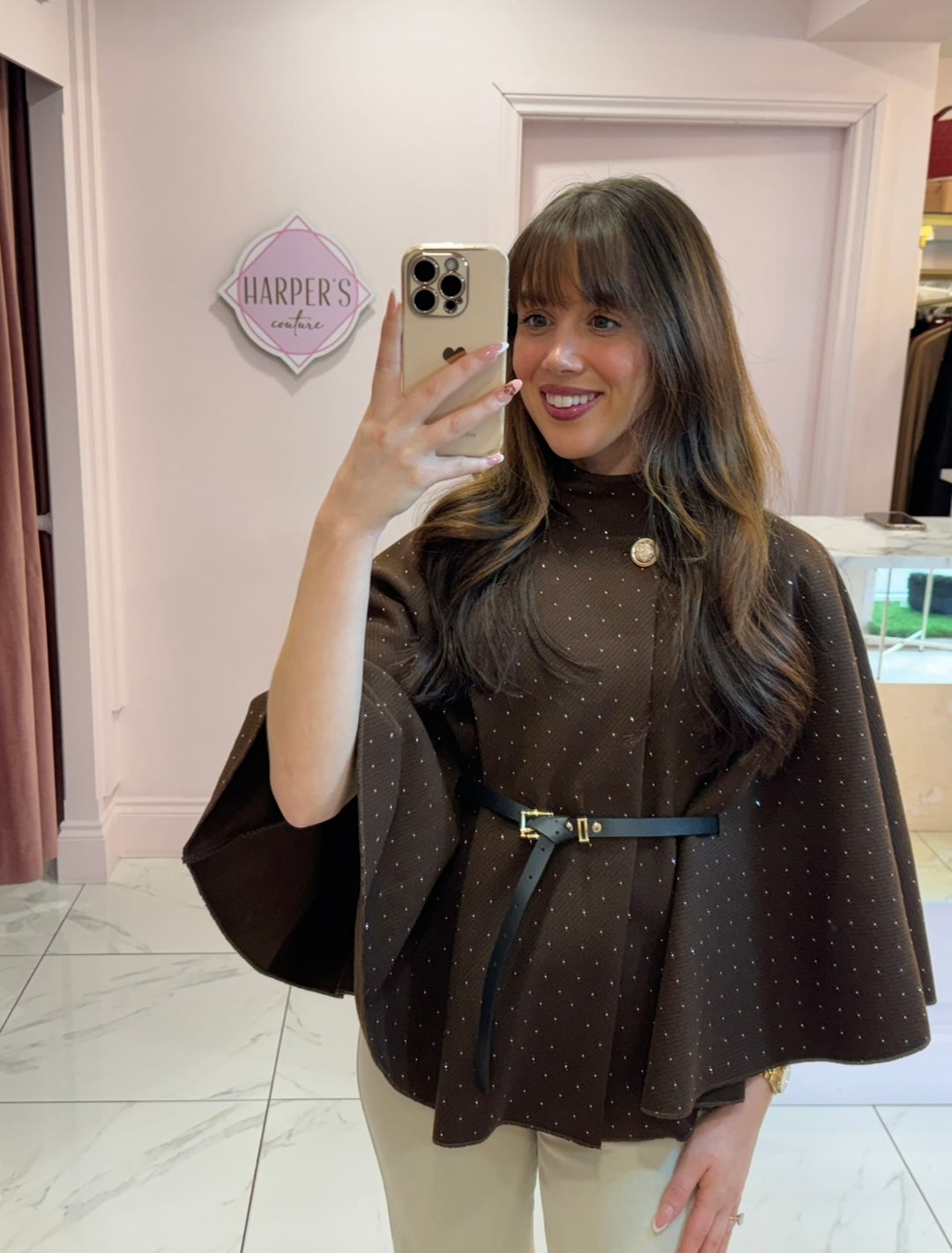 Hayley Sparkle Stunning Belted Cape