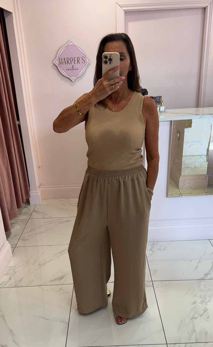 Andrea Tan Wide Leg Trousers