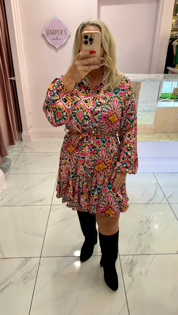 Tanya Multicolour Skater Dress