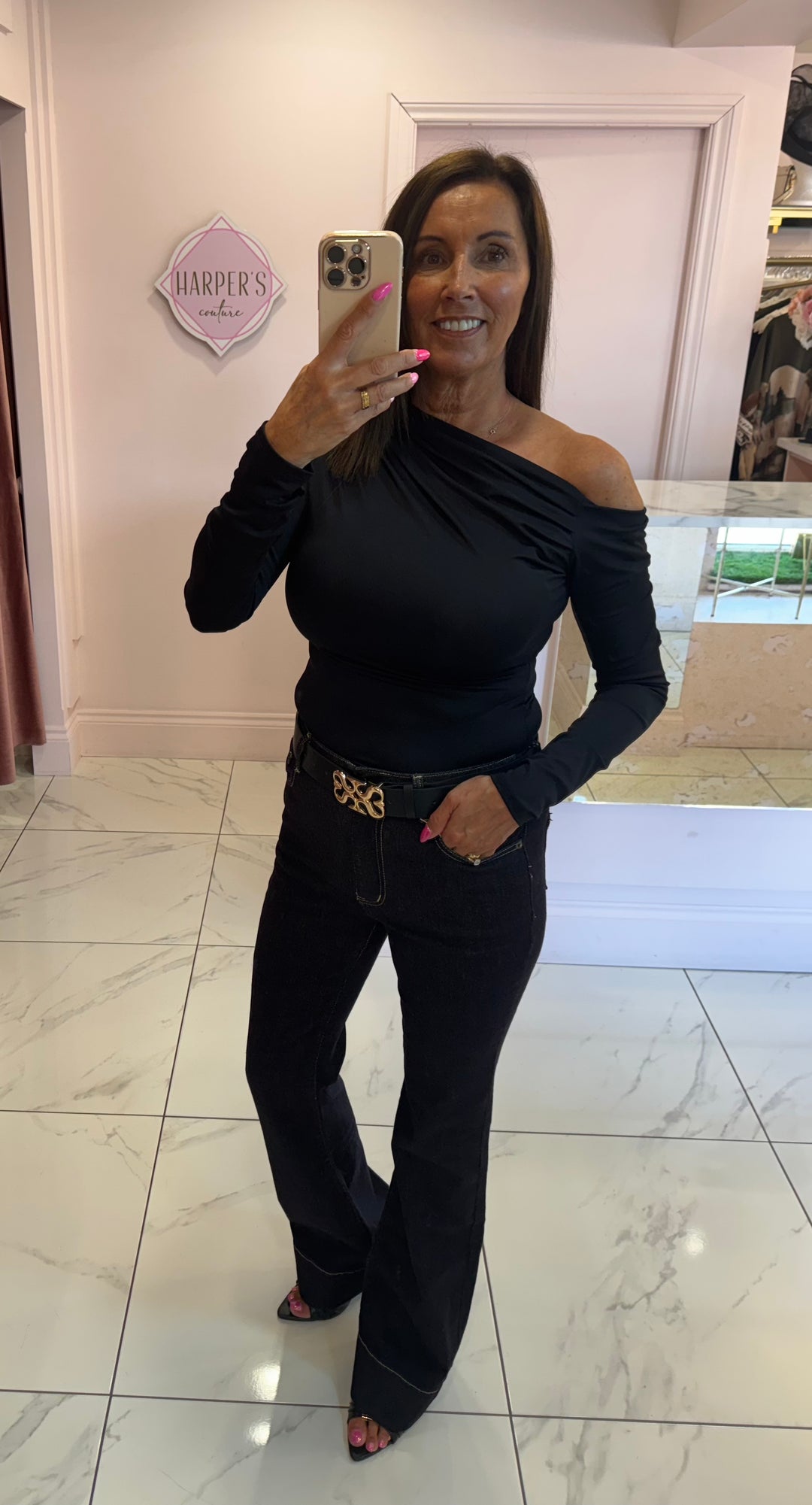 Nixie Black Long Sleeve Top