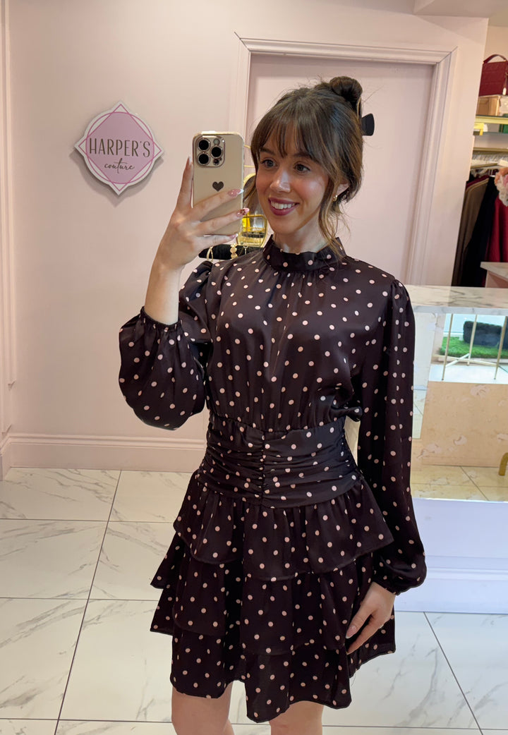Penny Chocolate Polka Dot Rara Dress