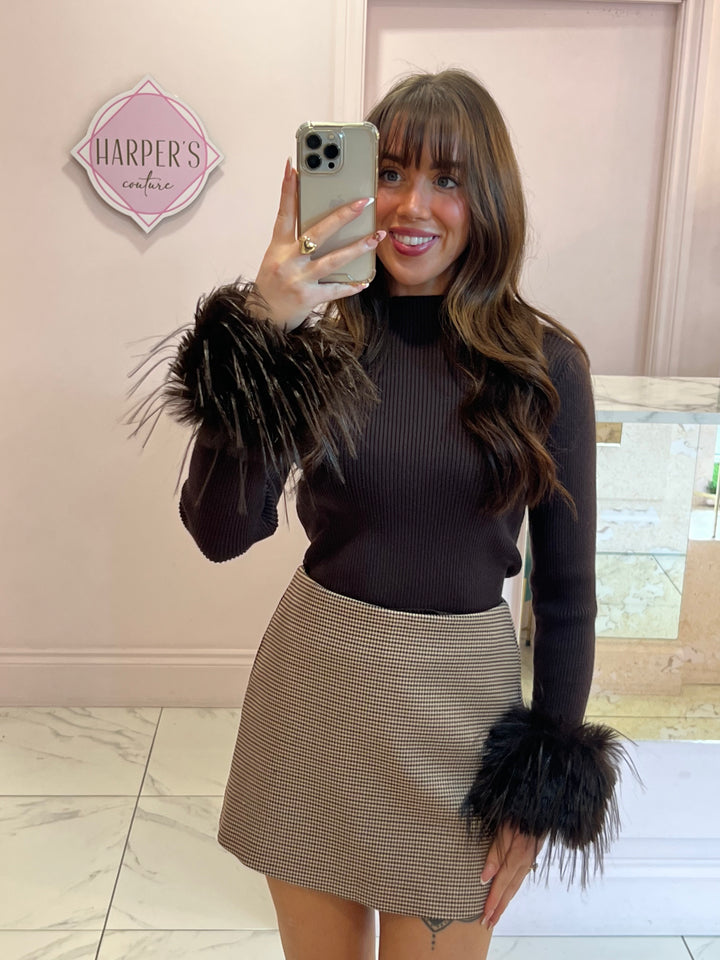 Meadow Faux Fur Detachable Cuff detail Jumper