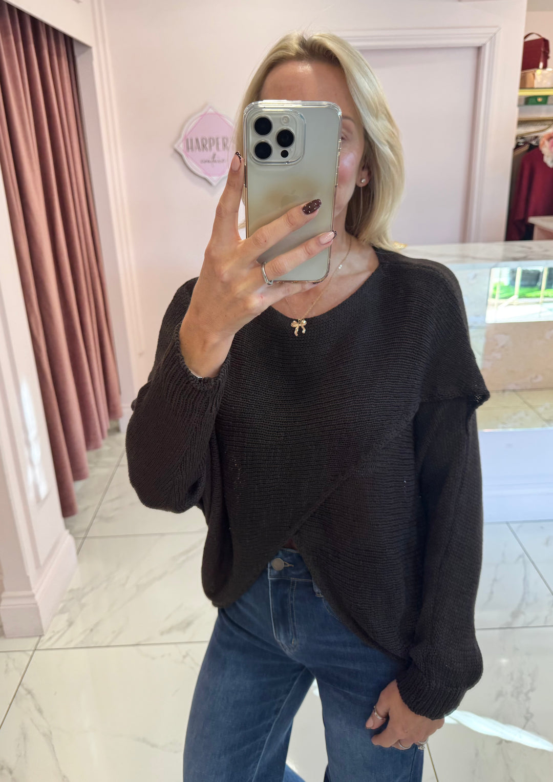 Jemma Crossover Knit Jumper