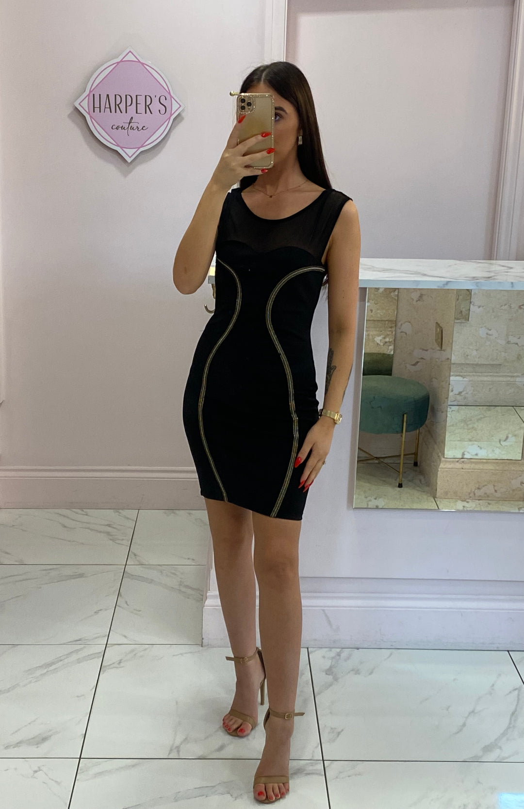 Jessie Black Bodycon Dress