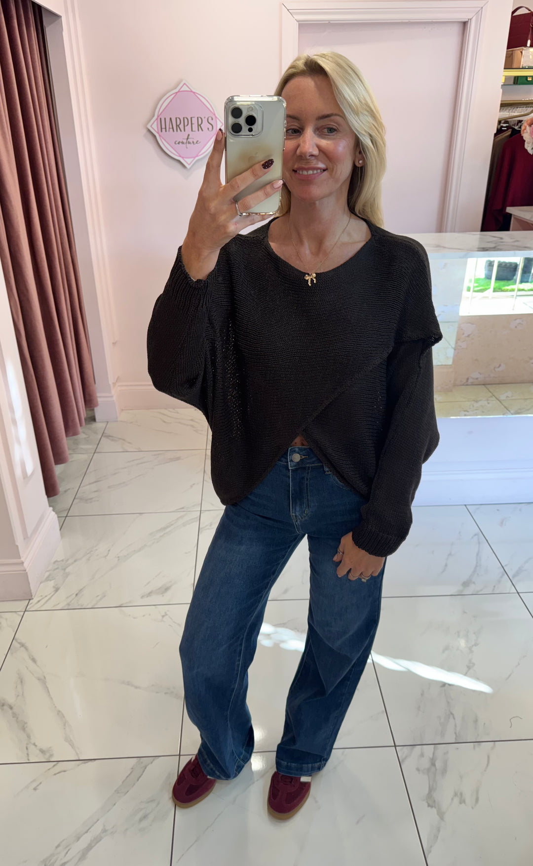 Jemma Crossover Knit Jumper