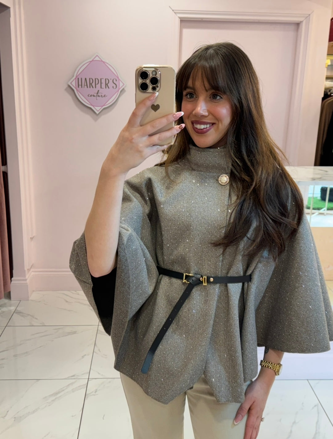 Hayley Sparkle Stunning Belted Cape