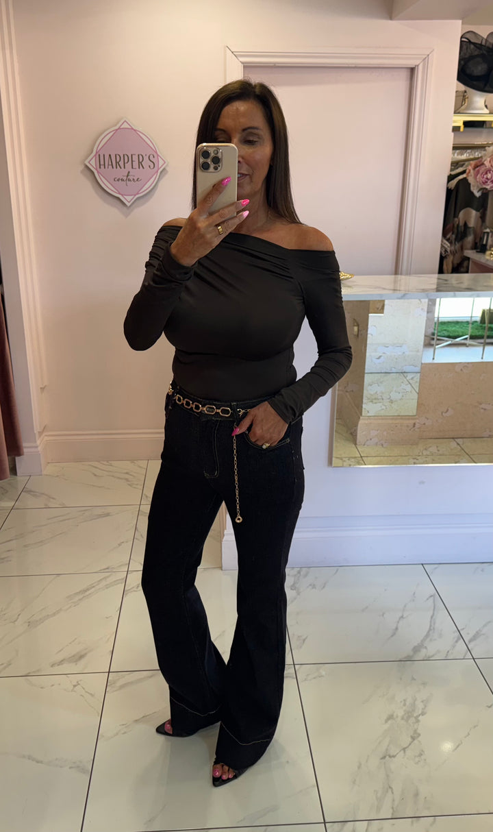 Nixie Chocolate Long Sleeve Top