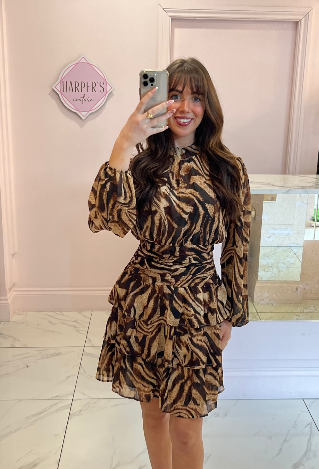 Quinn Tiger Print Rara Dress